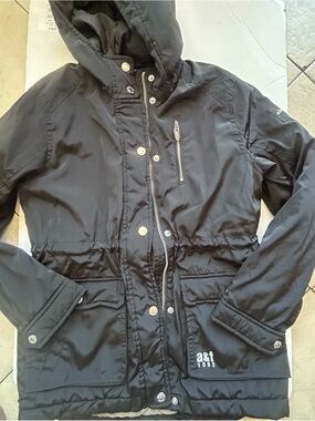 Abercrombie & Fitch Black Hooded Women's Parka Jacket